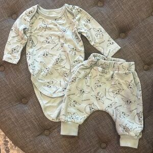 Star Wars Yoda 6mo Onesie / Pants Set